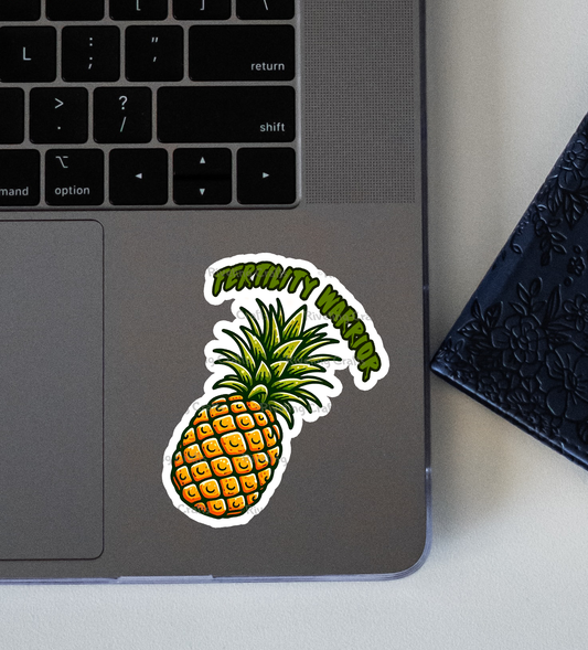 Fertility Warrior Curved Pineapple Sticker