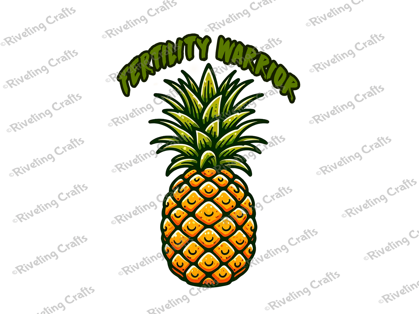 Fertility Warrior Curved Pineapple Sticker