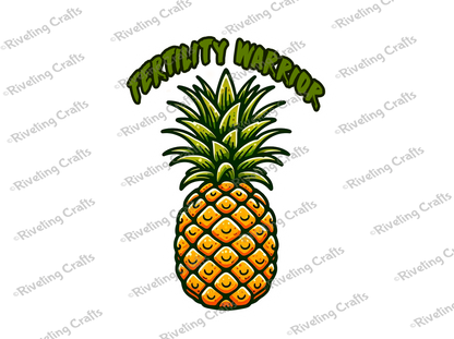 Fertility Warrior Curved Pineapple Sticker