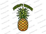 Fertility Warrior Curved Pineapple Sticker