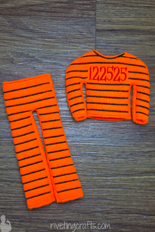 Prisoner Costume Elf/Doll Clothing