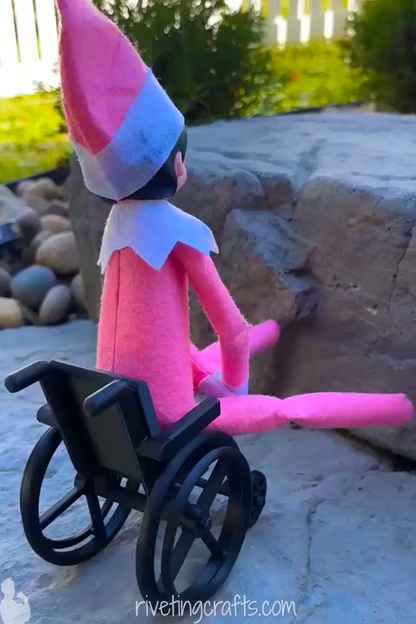 Elf Wheelchair – Mischief Mobility Accessory for Holiday Elves or Doll Displays