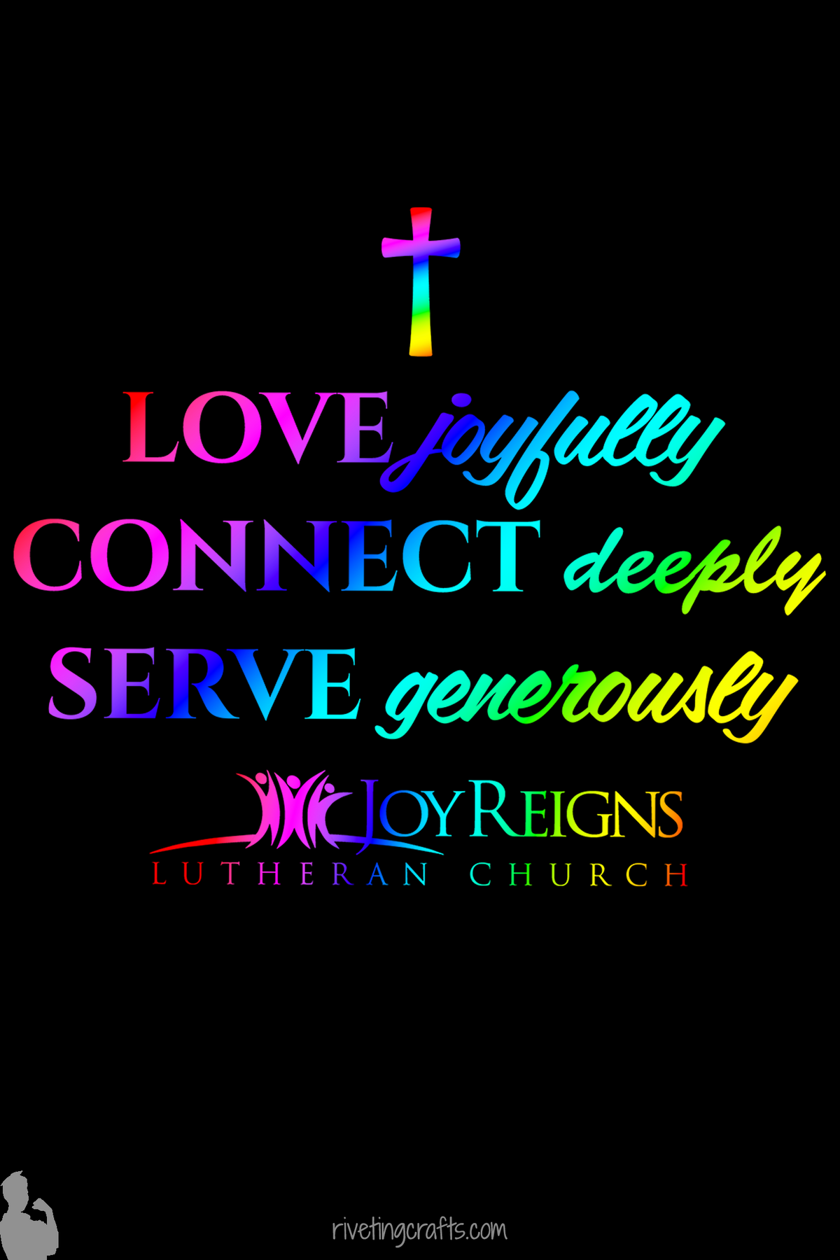 Joy Reigns Love Joyfully T-Shirt – Rainbow Inclusivity Design