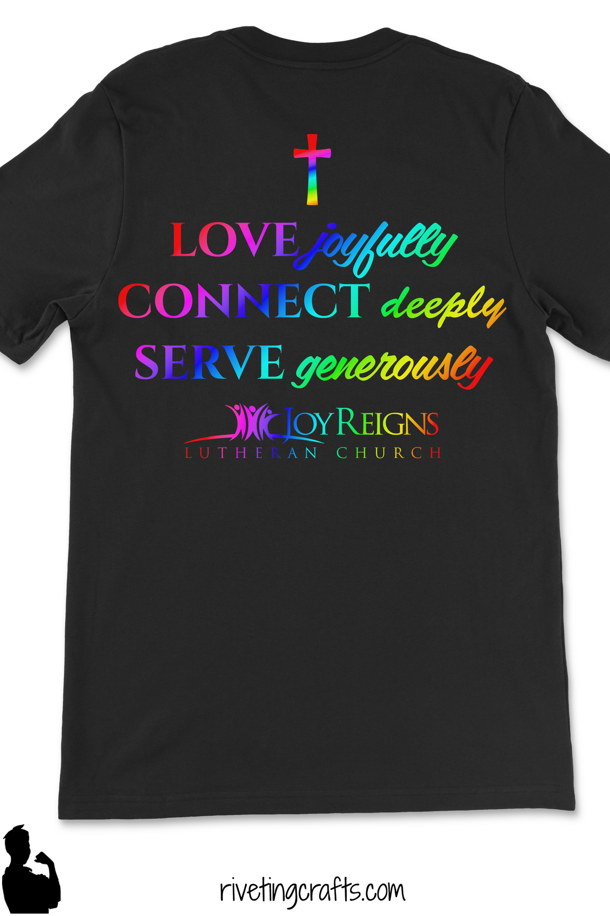 Joy Reigns Love Joyfully T-Shirt – Rainbow Inclusivity Design