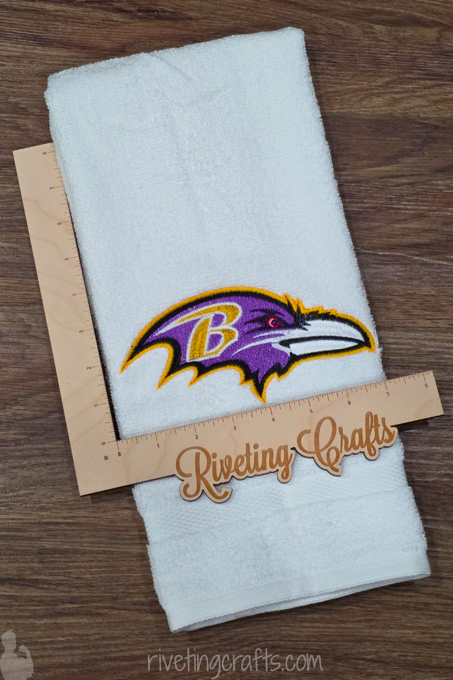 Baltimore Ravens Hand Towel – Old School Shield or Raven Head Logo
