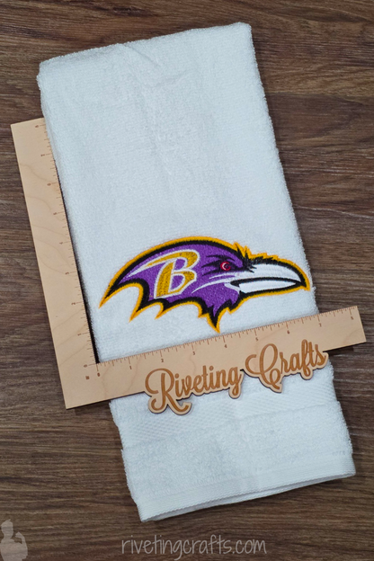 Baltimore Ravens Hand Towel – Old School Shield or Raven Head Logo