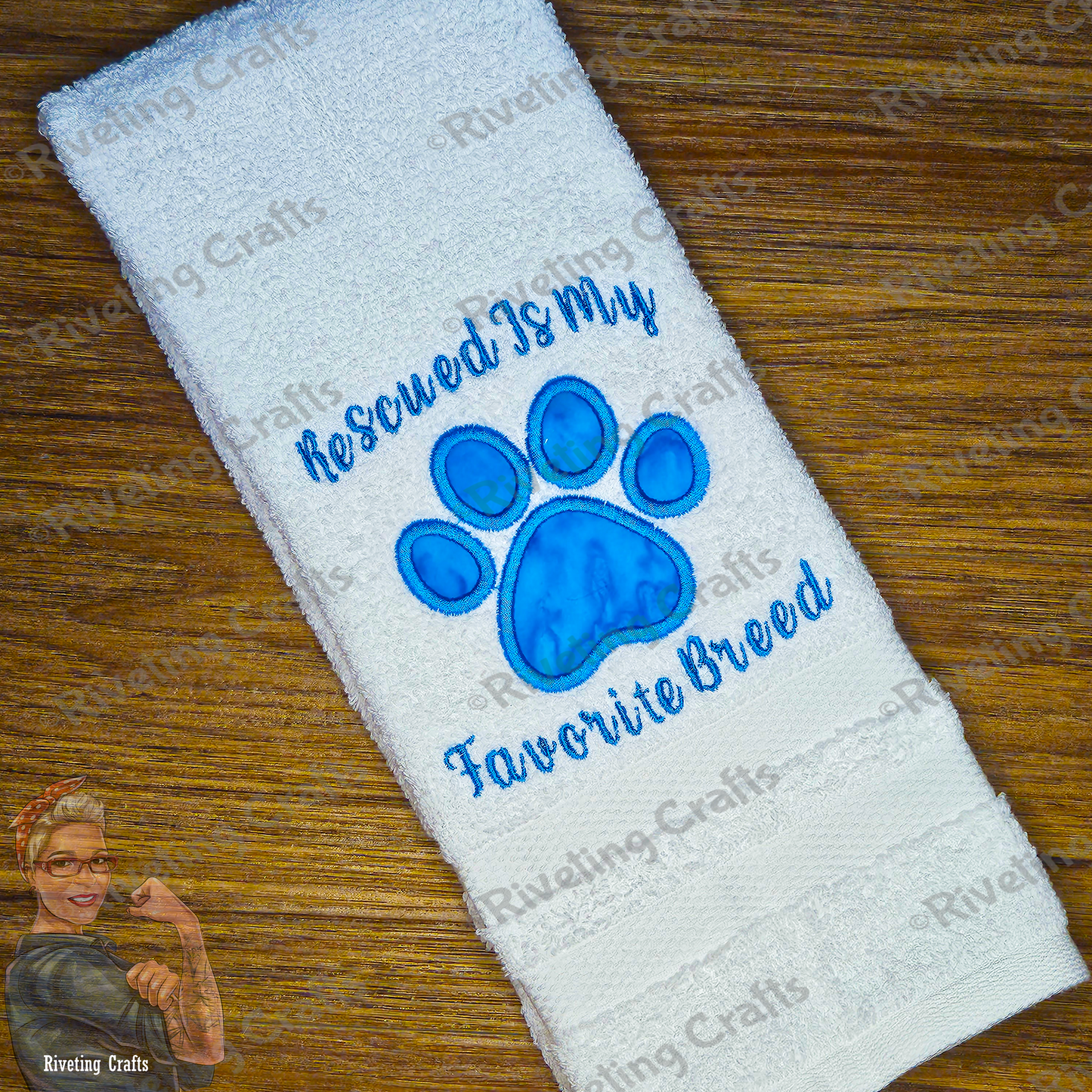 Rescued Is My Favorite Breed Hand Towel