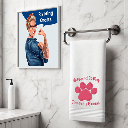 Rescued Is My Favorite Breed Hand Towel