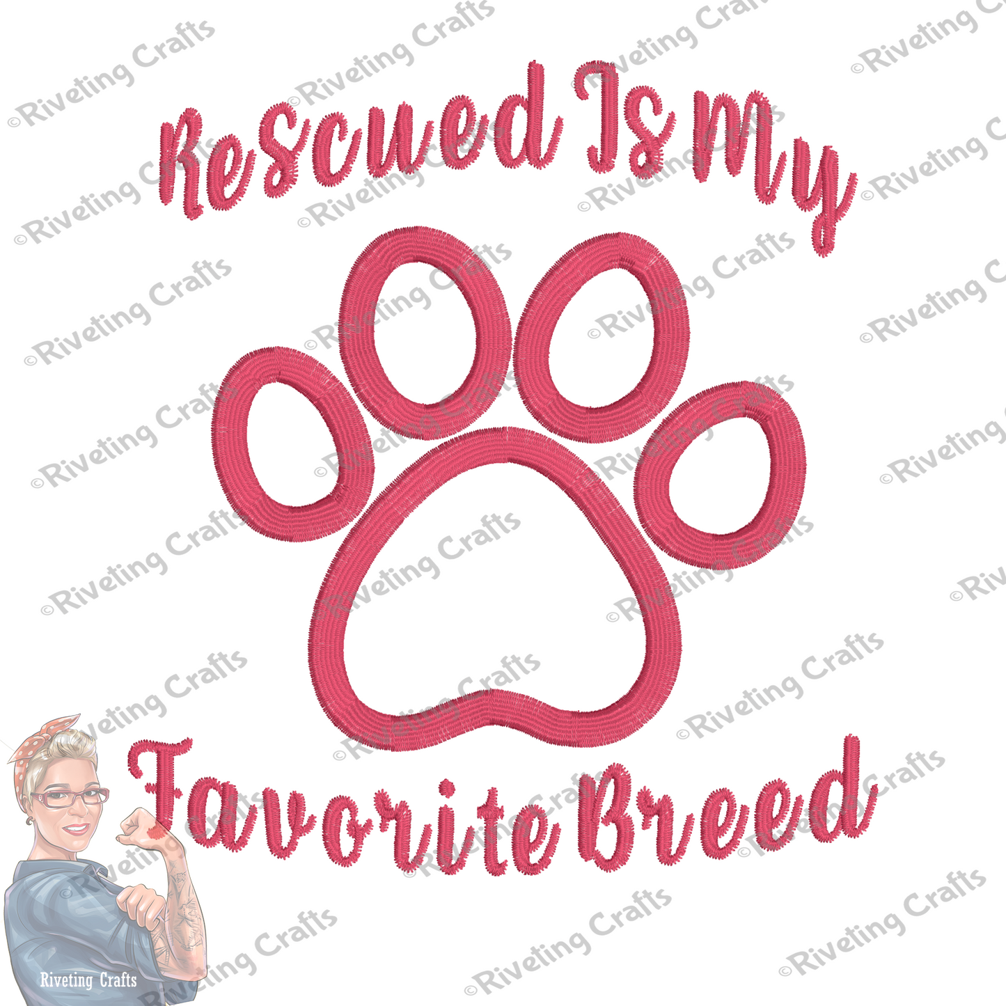 Rescued Is My Favorite Breed Hand Towel