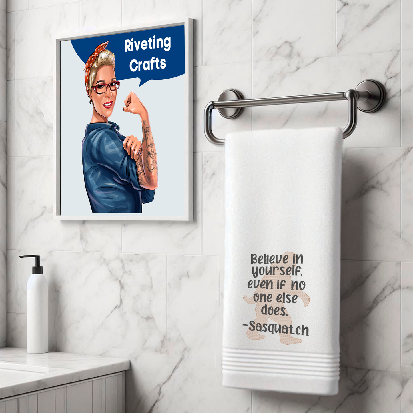 Sasquatch Believes Hand Towel