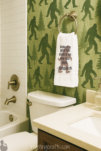 Believe in Yourself – Sasquatch Hand Towel