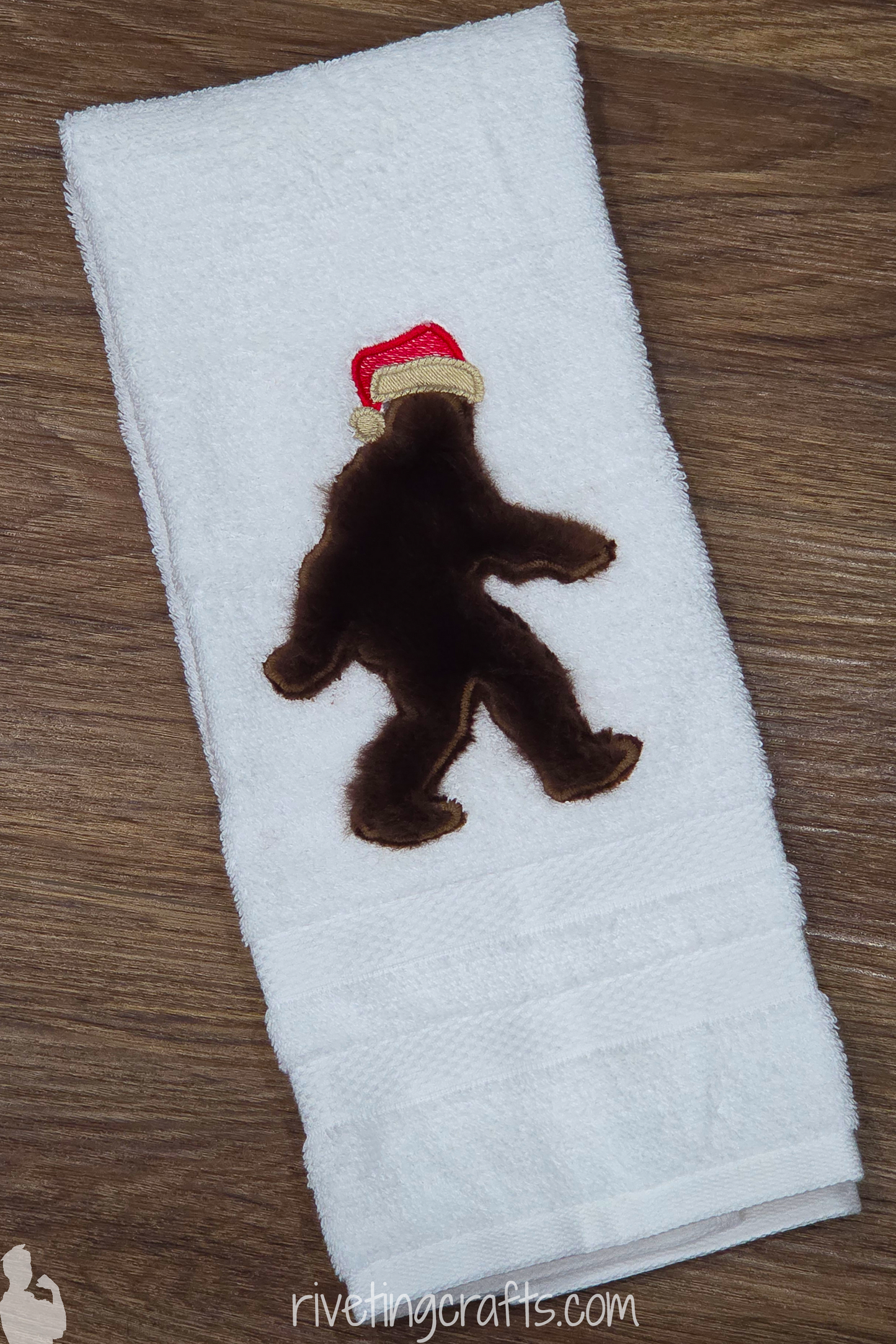Sasquatch Santa Hand Towel