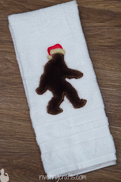 Sasquatch Santa Hand Towel
