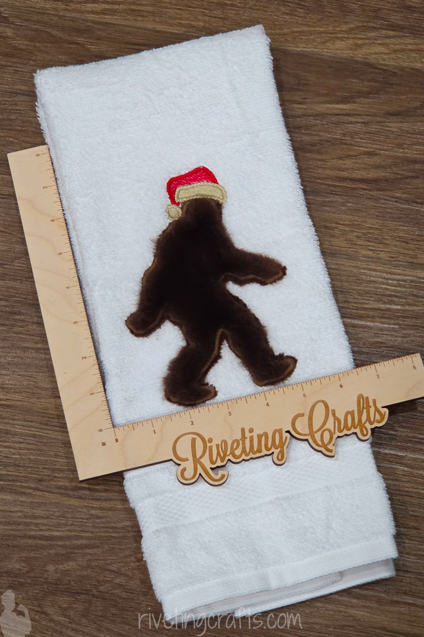 Sasquatch Santa Hand Towel