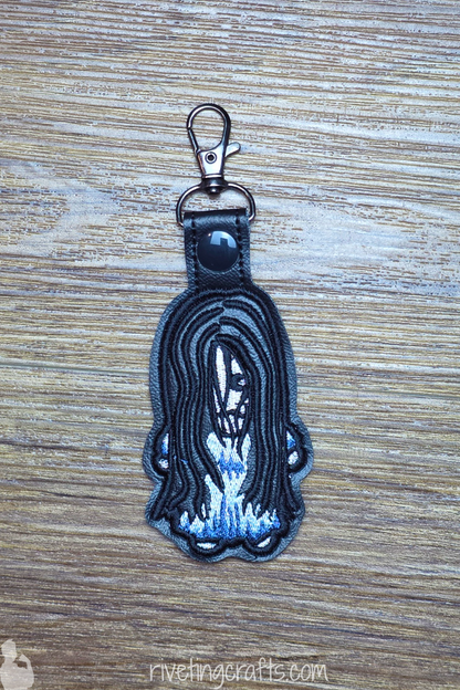 Cursed Video Vibe Keychain - Horror Fan Bag Tag and Zipper Pull