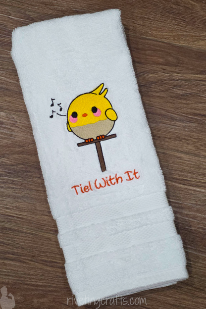 Tiel With It - Cockatiel Hand Towel
