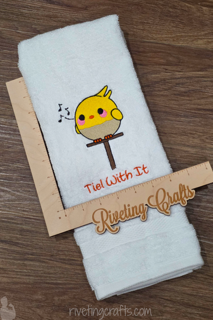 Tiel With It - Cockatiel Hand Towel