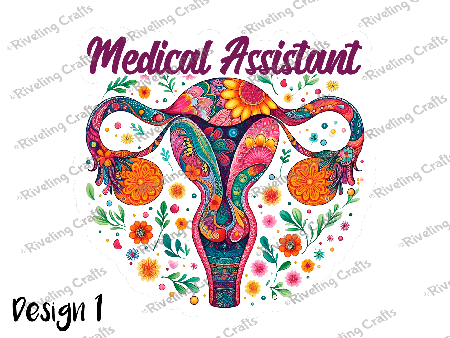 Medical Assistant Uterus Sticker