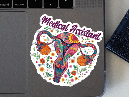 Medical Assistant Uterus Sticker