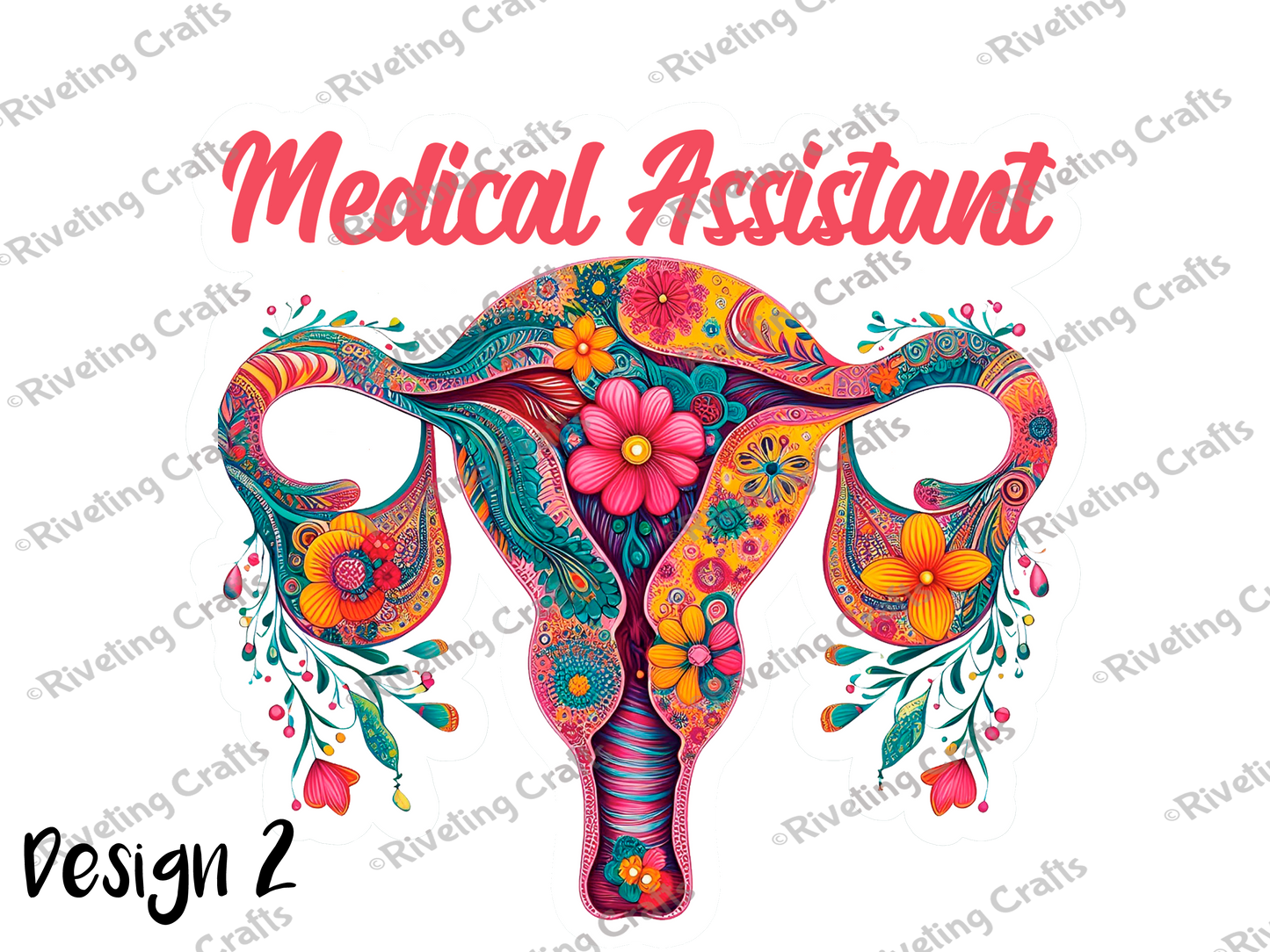 Medical Assistant Uterus Sticker