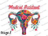 Medical Assistant Uterus Sticker