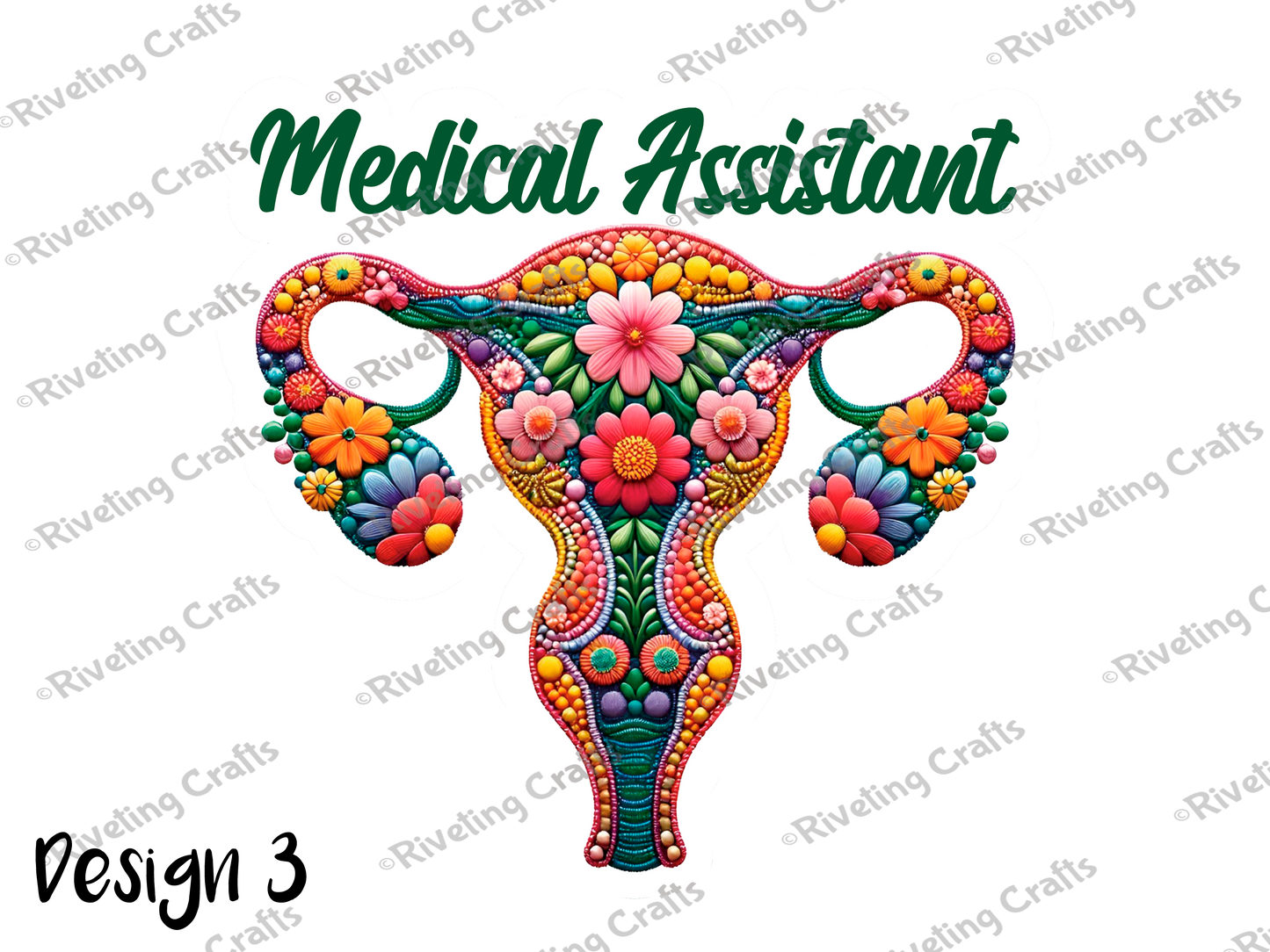 Medical Assistant Uterus Sticker