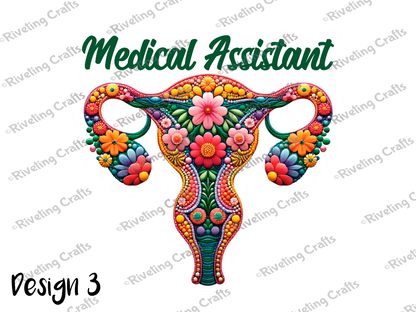 Medical Assistant Uterus Sticker