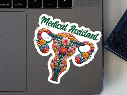 Medical Assistant Uterus Sticker