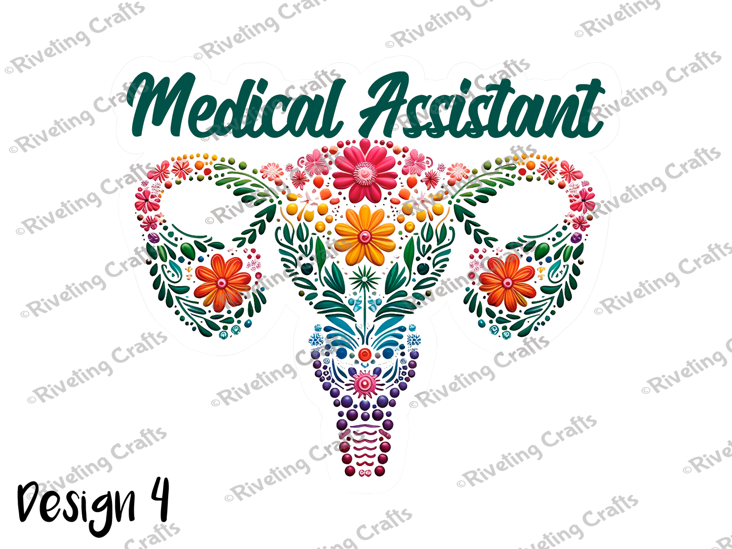 Medical Assistant Uterus Sticker