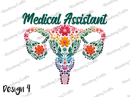 Medical Assistant Uterus Sticker