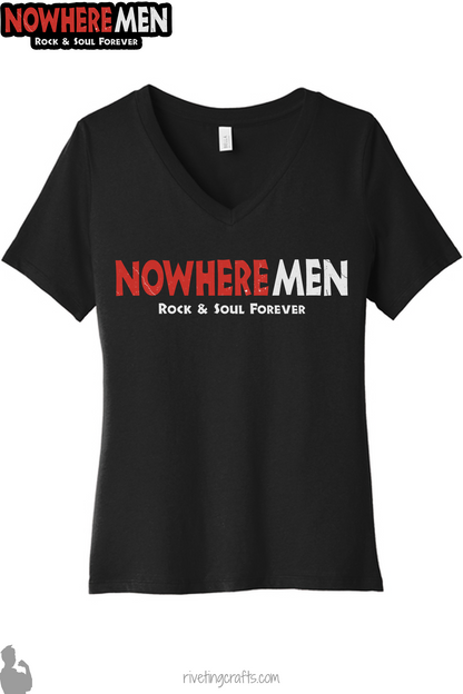 NoWhere Men Band T-Shirt in Black Cotton with choice of Graphic Design