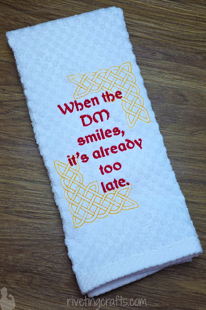 When the DM Smiles Towel – Roll Initiative for Clean Counters