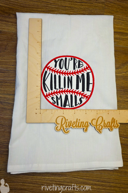 Funny Baseball Movie Quote Hand Towel | Embroidered Home Decor