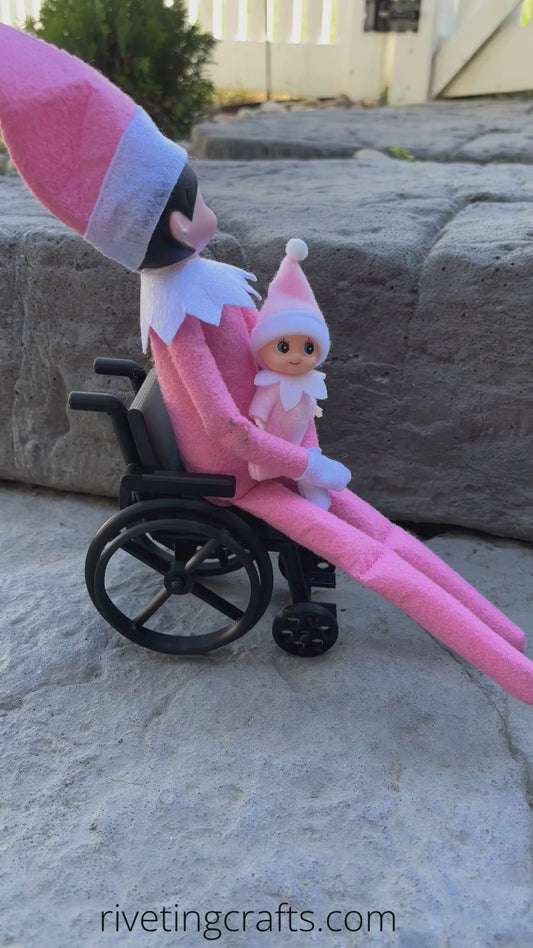 Elf Wheelchair – Mischief Mobility Accessory for Holiday Elves or Doll Displays