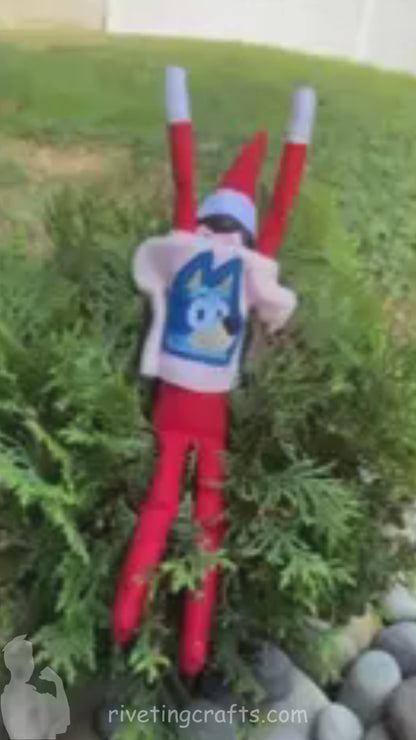 Bluey Elf Sweater – Tiny Trouble in a Big Heeler World
