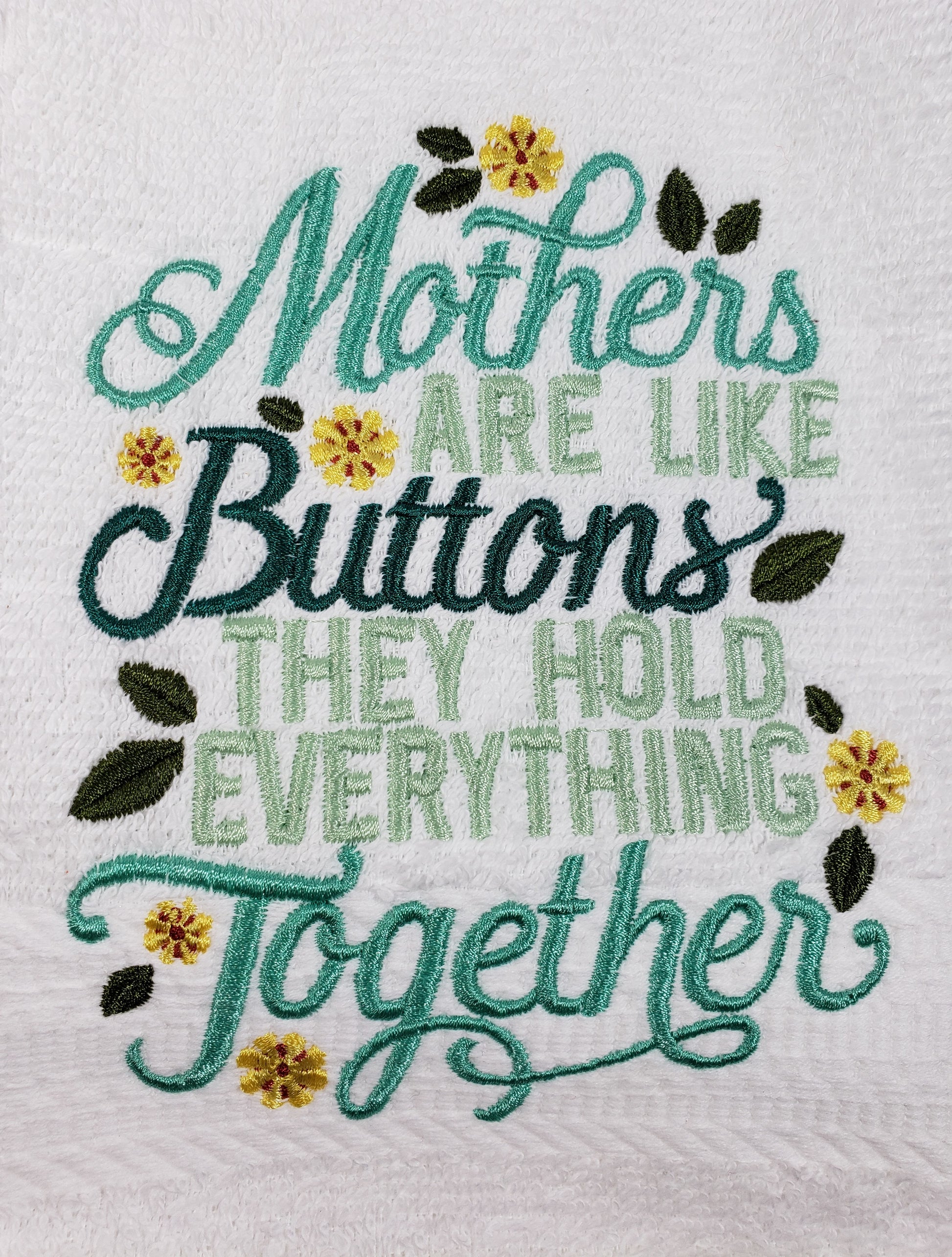 Mother's Are Like Buttons Towel - Kool Catz Stuff