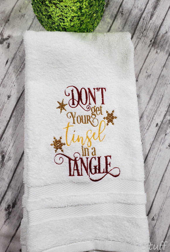 Don't Get Your Tinsel in a Tangle Hand Towel