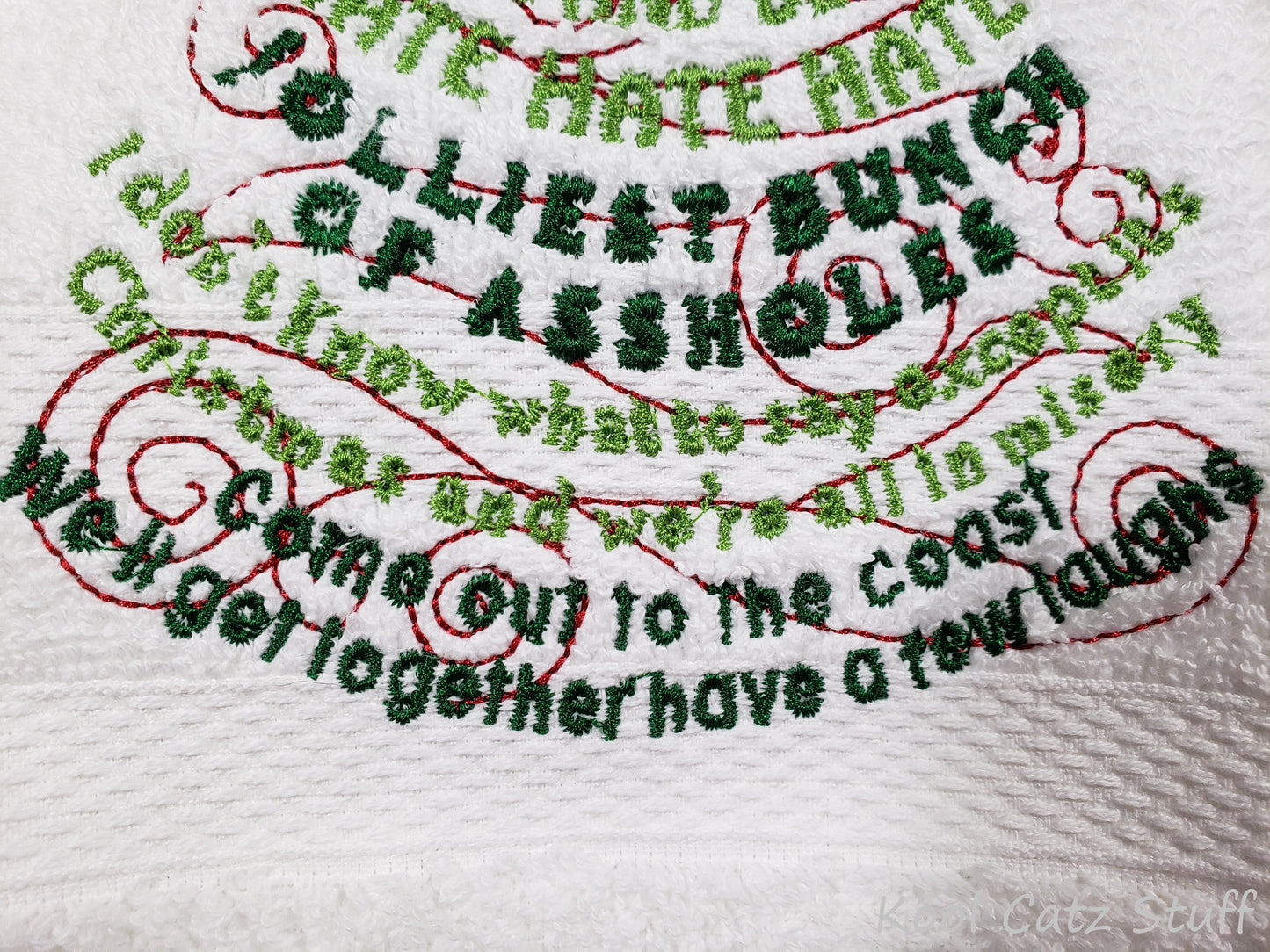 Christmas Sarcasm Tree Hand Towel