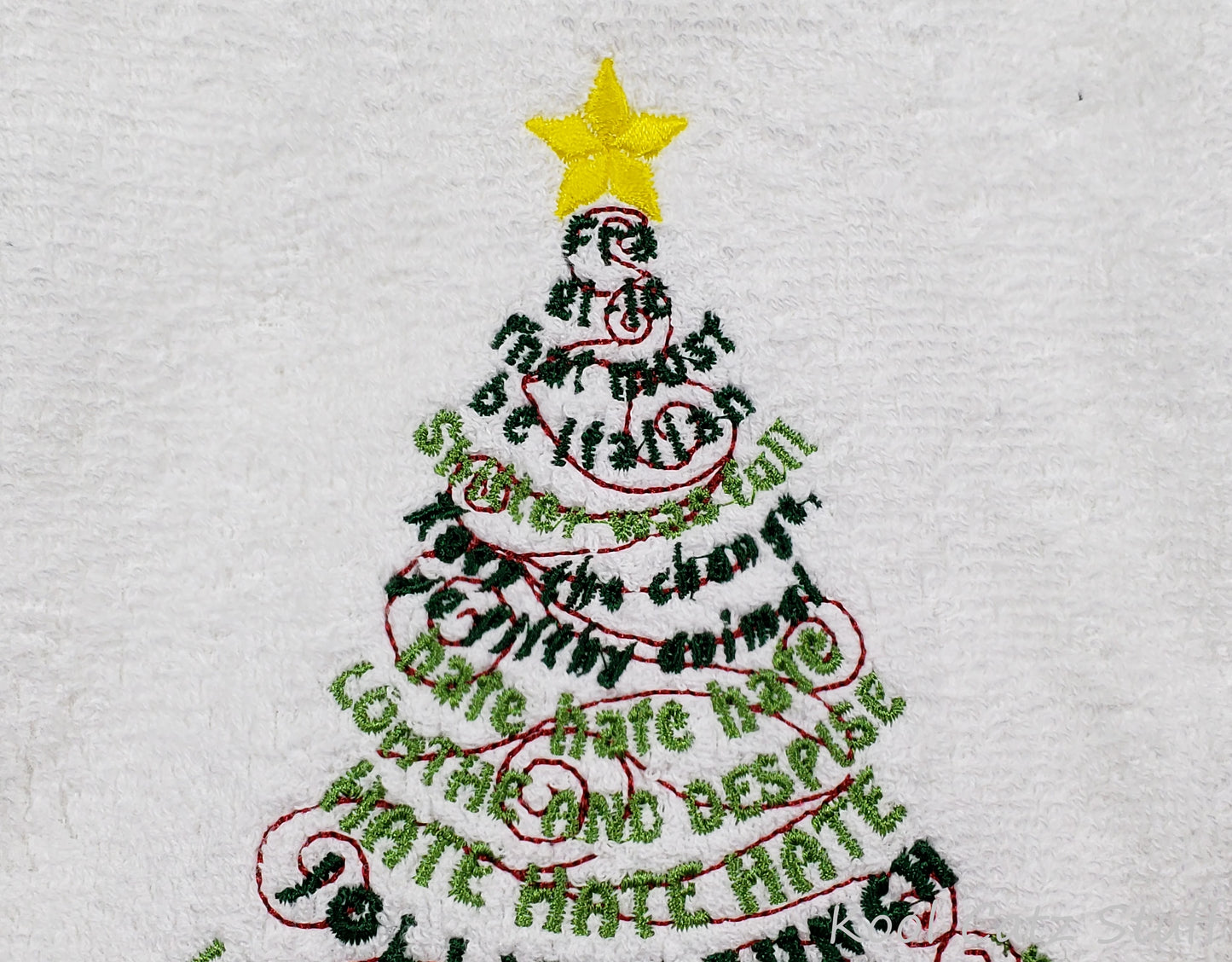 Christmas Sarcasm Tree Hand Towel