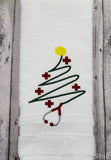 Stethoscope Christmas Tree Towel