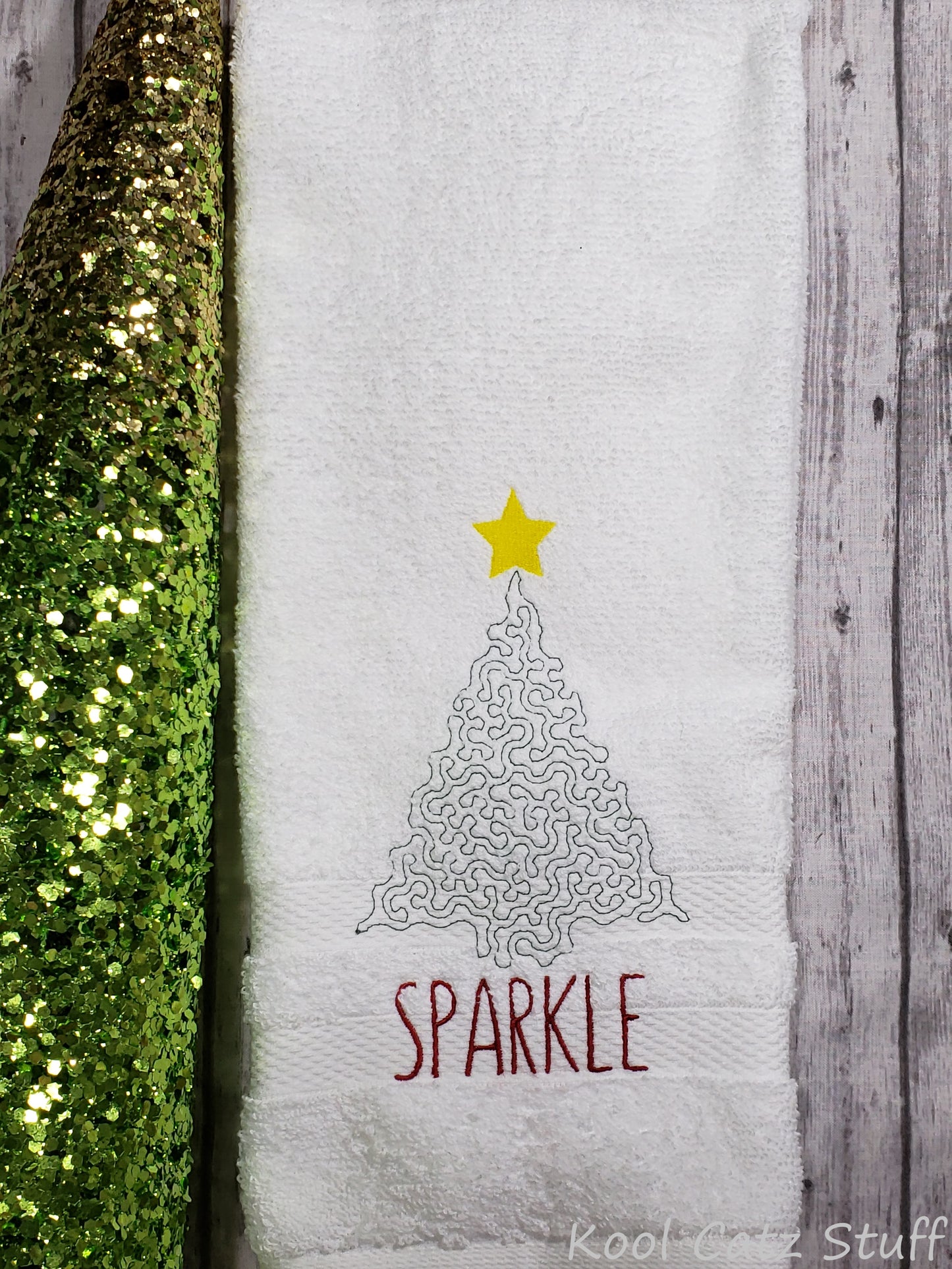 Sparkle Christmas Tree Hand Towel