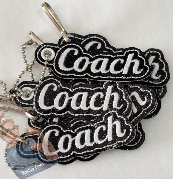 Coach Zipper Pull Keychain - Riveting Crafts