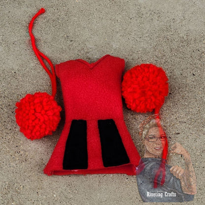 Cheerleader Elf/Doll Clothing - Riveting Crafts