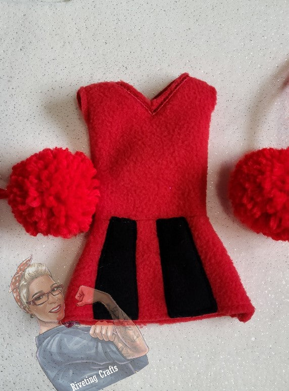 Cheerleader Elf/Doll Clothing - Riveting Crafts