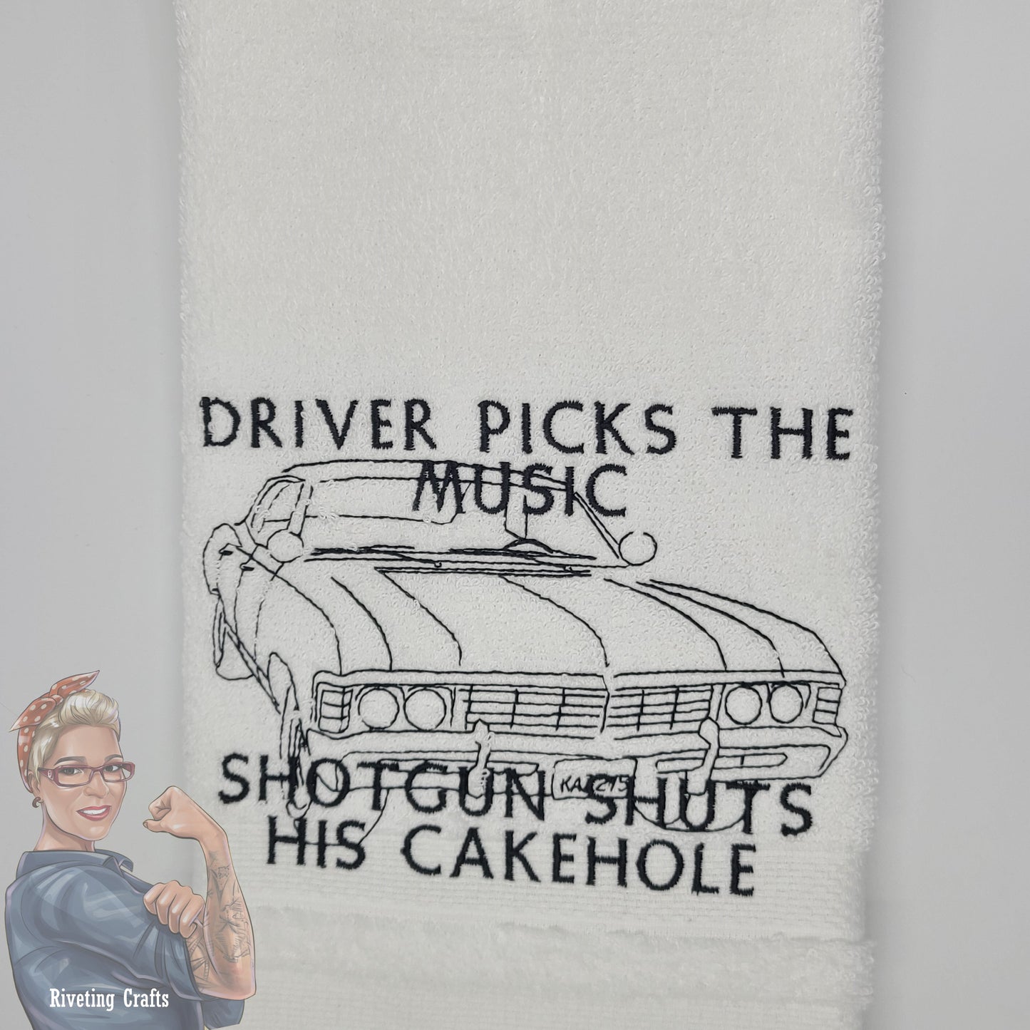 Shut Your Cakehole Supernatural Hand Towel