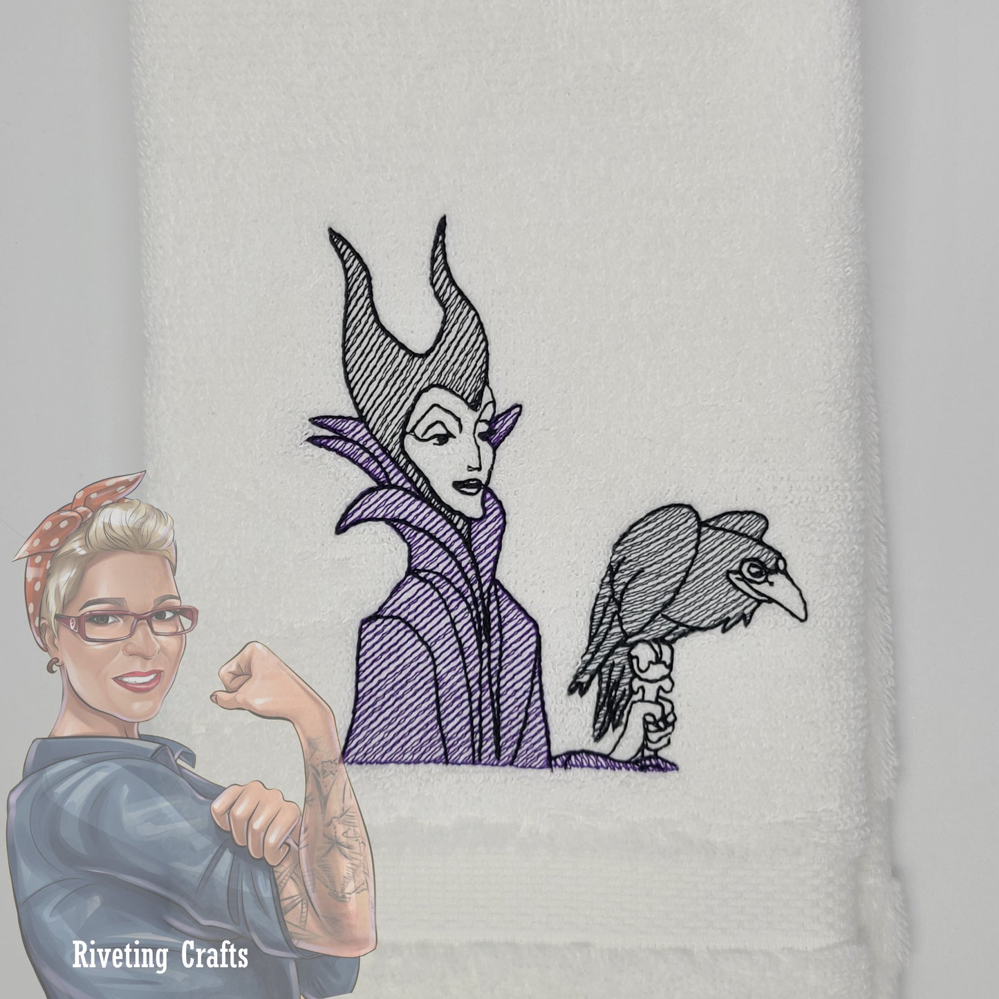 Maleficent Hand Towel Design