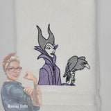 Maleficent Hand Towel Design