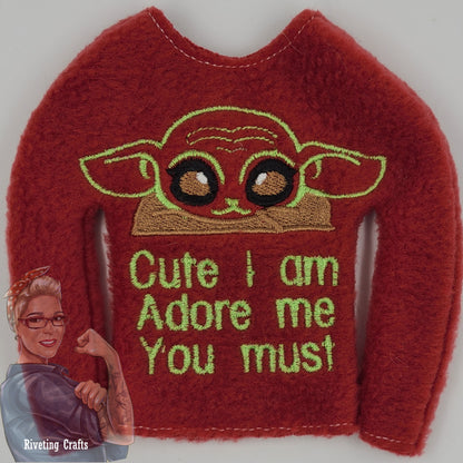 Baby Yoda Cute I Am Elf/Doll Clothing