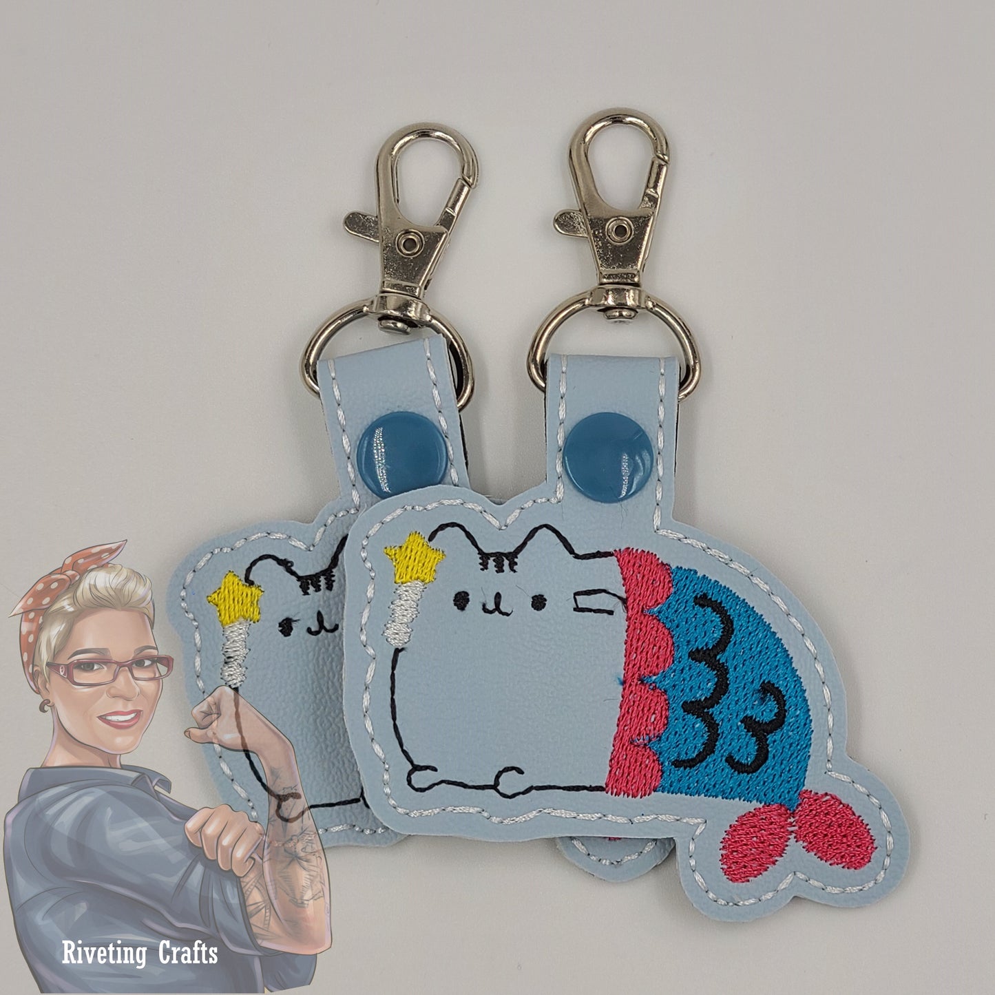 Purr-Maid!  Mermaid Kitty Cat Keychain