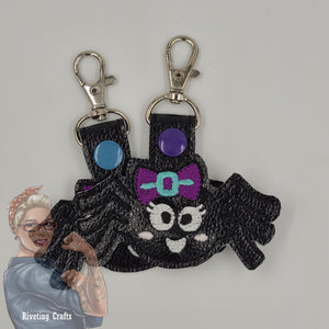 Spider with Hair Bow Keychain